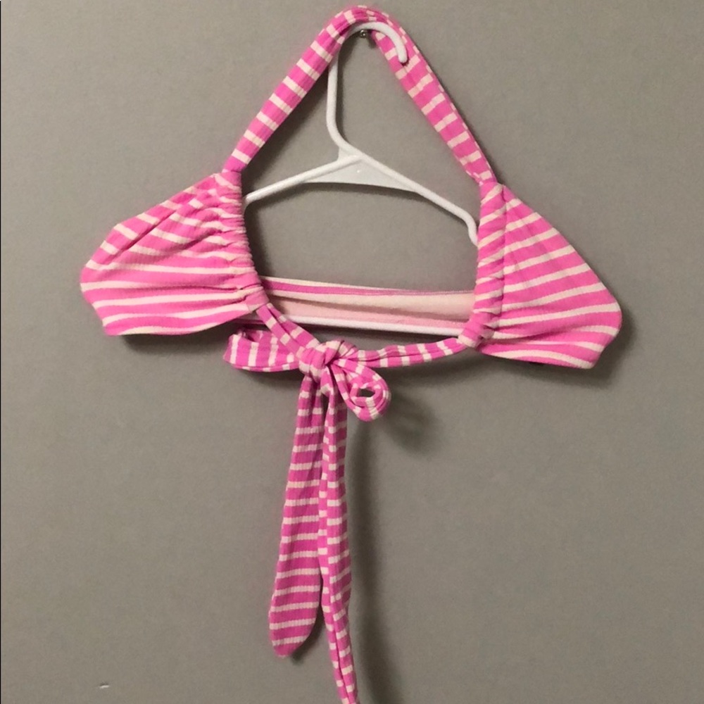 Aerie small bikini pink with stripe
